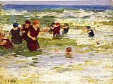 Edward Henry Potthast Canvas Paintings - At the Beach I